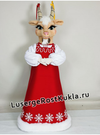 Ростовая кукла "Коза Зита новогодняя"